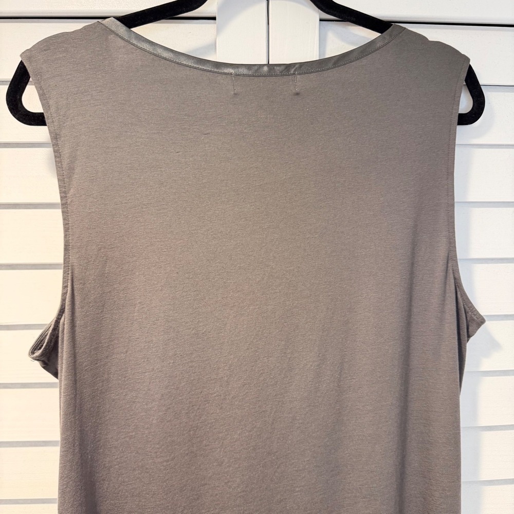 Banana Republic Luxe Touch Tank Top Gray Sleeveless Scoop Neck XL Womens New - Picture 6 of 13